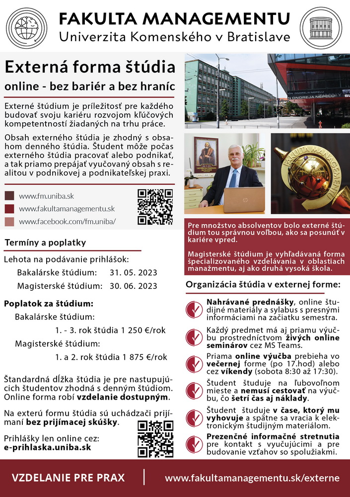 Externé štúdium online